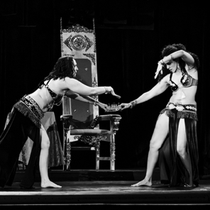 Lindsey McCormick and Jessica Welch (Queen Bastet) in a dance skit 5